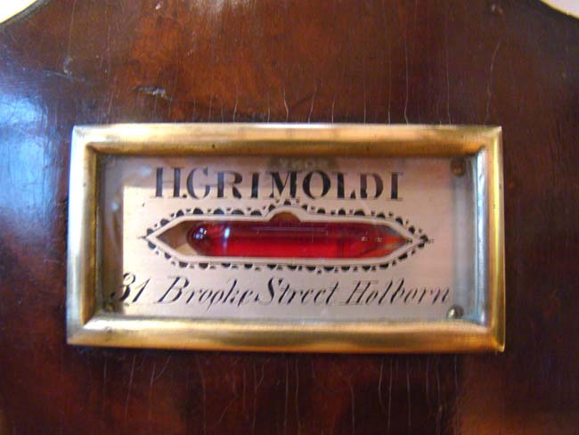 An English Wheel Barometer with 14 1/2" diameter engraved silvered dial by Henry Grimoldi circa 1850 — image 3